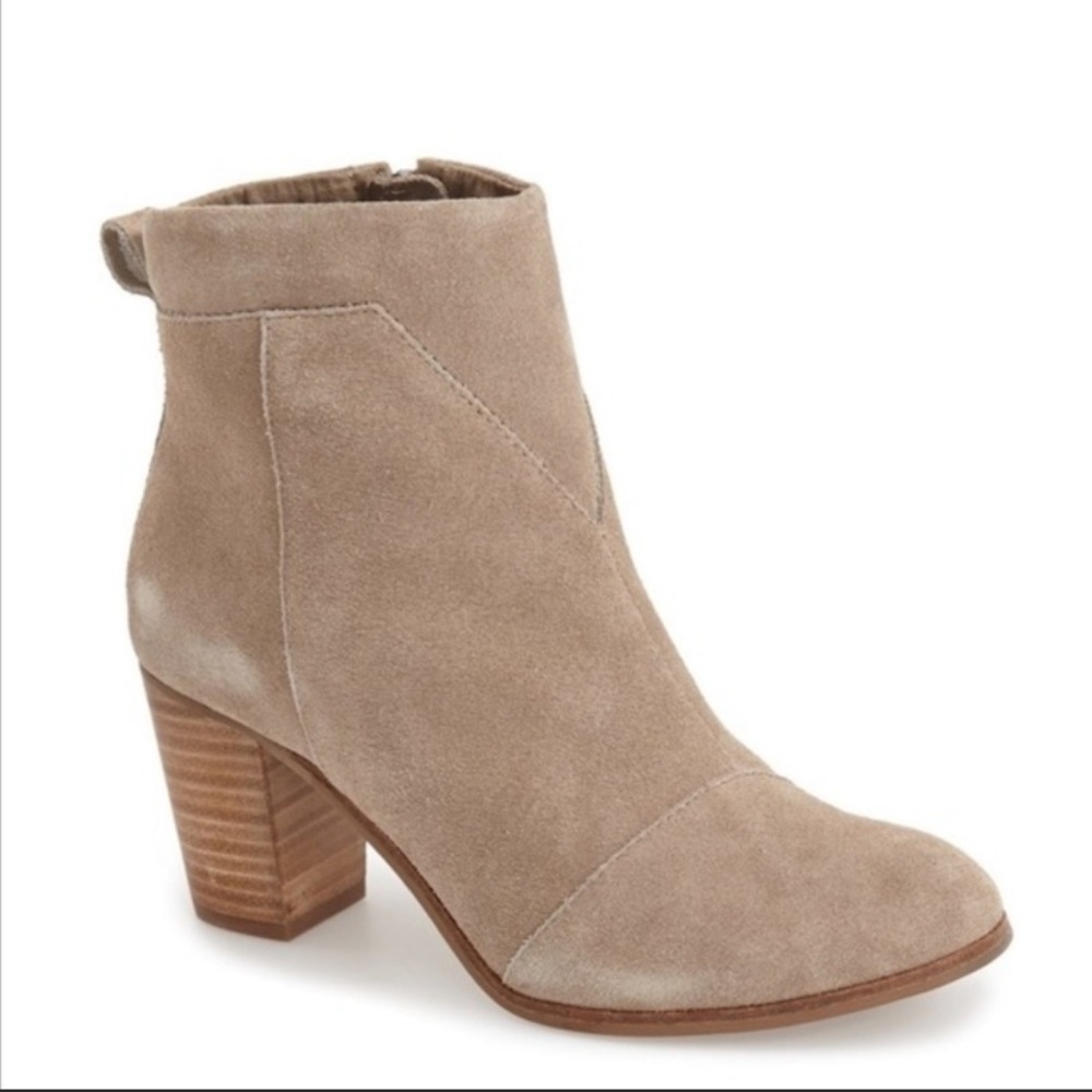 Toms Lanuda Suede taupe bootie